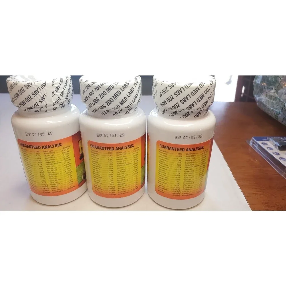 Lot of 3 Unopened Zoo Med Reptivite with D3 Reptile Vitamin & Calcium Powder 2oz